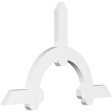 Ekena Millwork Ericson Architectural Grade PVC Gable Bracket, 48"W x 30"H x 2"D x 4"F, 15/12 Pitch GBP048X30X0204ERI00